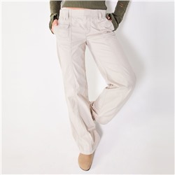 Pantalón - corte recto - 100% algodón - beige
