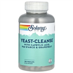 Solaray, Yeast-Cleanse, 180 растительных капсул