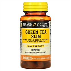 Mason Natural, Green Tea Slim с яблочным уксусом и горьким апельсином, 60 таблеток