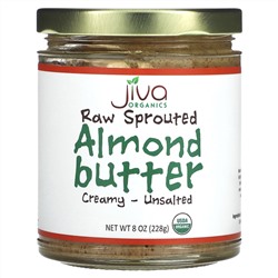 Jiva Organics, Необработанное масло из ростков миндаля, несоленое сливочное масло, 228 г (8 унций)