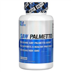 EVLution Nutrition, Saw Palmetto, 500 mg, 60 Veggie Capsules