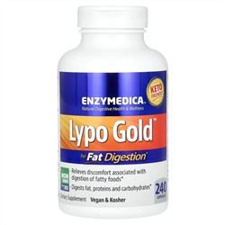 Enzymedica, Lypo Gold, препарат для переваривания жиров, 240 капсул