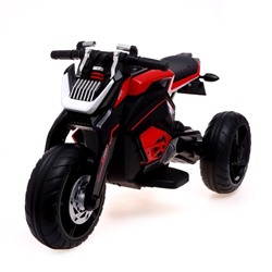 Электромотоцикл М1200, EVA колёса, кожаное сидение, 2 мотора, цвет красный