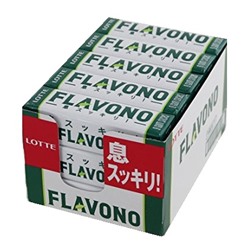 ЖЕВАТЕЛЬНАЯ РЕЗИНКА FLAVONO ( МЯТА) LOTTE, блок 15 уп * 9 пластинок