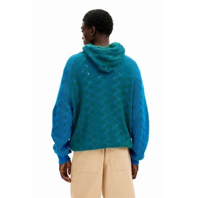 Knit hoodie