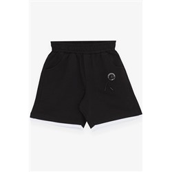Черные шорты для мальчиков Breeze с карманами и аксессуарами (3–7 лет)