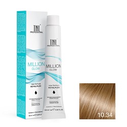 Крем-краска для волос TNL Million Gloss оттенок 10.34 Платиновый блонд золотистый медный 100 мл