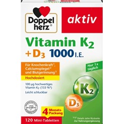 Витамин К2+Д3 1000IE таблетки 120 штук по 52,4 г