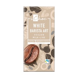 White barista art - Cioccolato bianco vegano con croccante espresso