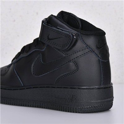 Кроссовки N*ikе Air Force 1 Mid '07 Black Leather арт 5001-2