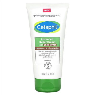 Cetaphil, Улучшенный успокаивающий крем с маслом ши, 6 унций (170 г)