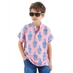 MSHB&G Розовая летняя рубашка с короткими рукавами для мальчика Lobster