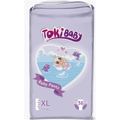 Подгузники-трусики TOKIBABY детские XL 36шт