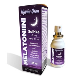 Витамины для улучшения сна Hyvan Olon Melatoniini (спрей) 1.9 mg , 30 мл