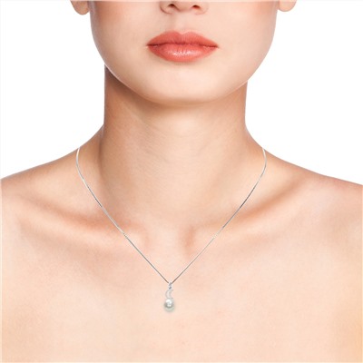 Collar con colgante - plata 925 - perla de agua dulce - Ø: 6.5 - 7 mm