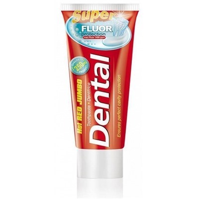 Зубная паста Dental Hot Red Jumbo Super Fluor Protection/Супер фтор защита 250мл
