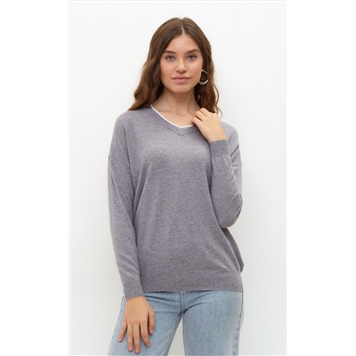 Пуловер F122-1535 grey melange