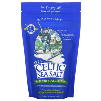 Celtic Sea Salt, Измельченная смесь важнейших минералов, 454 г (1 фунт)