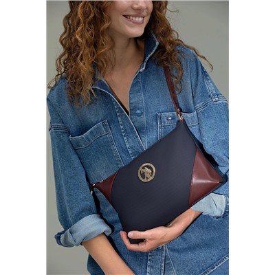 Женская темно-синяя сумка через плечо Неожиданная скидка в корзине