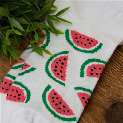 Носки женские "Watermelon", белый, р. 35-40