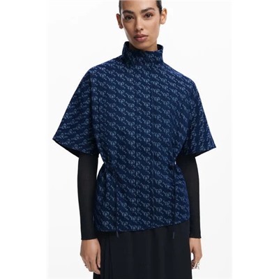 Geometric pattern poncho