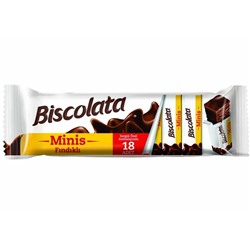 Вафли Biscolata Minis в молочном шоколаде с ореховым кремом (18 шт) 117 гр