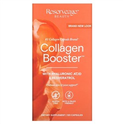 Reserveage Nutrition, Collagen Booster с гиалуроновой кислотой и ресвератролом, 120 капсул