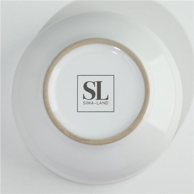 Глубокая тарелка керамическая «Пасхальный зайка», 14.5 см, 550 мл, цвет бирюзовый