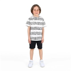 Комплект футболок и шорт из 100% хлопка с рисунком для мальчиков Luess, комплект сверху и снизу