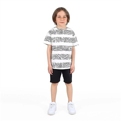 Комплект футболок и шорт из 100% хлопка с рисунком для мальчиков Luess, комплект сверху и снизу