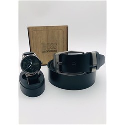Подарочный набор для мужчины ремень, часы и коробка 2020581