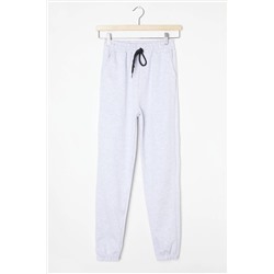 Базовые спортивные штаны Cansın Mini Grey для мальчиков с эластичной резинкой на талии и штанинах 16256