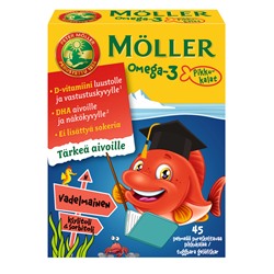 Жевательные таблетки Moller Omega-3 (малина) 45 шт