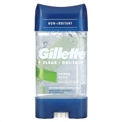 Gillette, Clear + Dri-Tech, Antiperspirant & Deodorant, Power Rush, 3.8 oz (107 g)