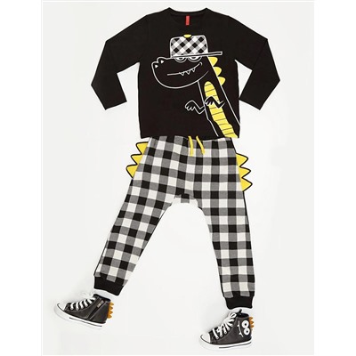 Комплект спортивных штанов для мальчика Denokids Rap Dino Boy