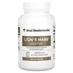 Real Mushrooms, Lion's Mane, Cognition, 120 капсул