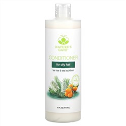 Nature's Gate, Tea Tree & Sea Buckthorn Conditioner for Oily Hair, 16 fl oz (473 ml)