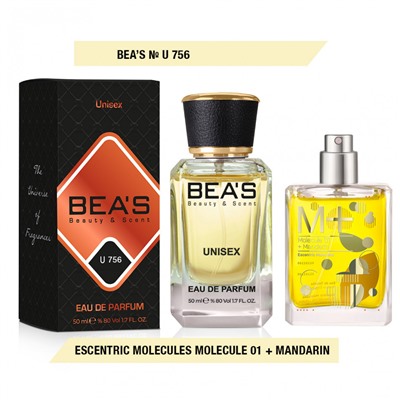 Парфюм Beas 50 ml U 756 Эксцентрик Молекула Молекула 01 + Mandarin unisex