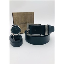 Подарочный набор для мужчины ремень, часы и коробка 2020580