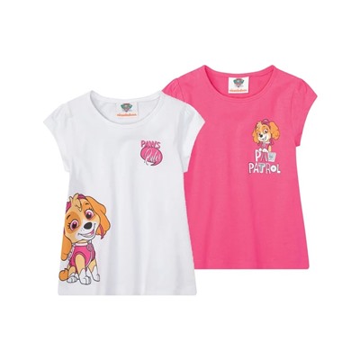 Kleinkinder/Kinder Mädchen T-Shirt, 2 Stück, aus reiner Baumwolle
