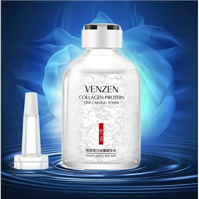 SALE!Venzen, Омолаживающая сыворотка-тонер для лица, с протеинами коллагена, Collagen Protein Line Carving Toner, 50 мл.