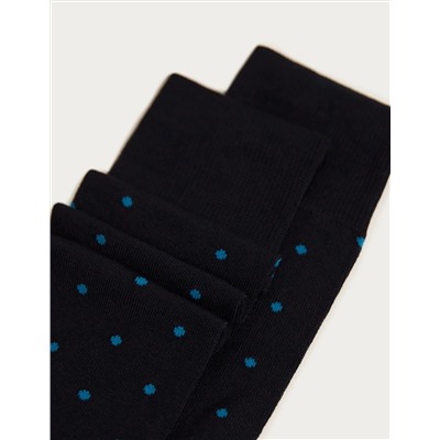Calze lunghe blu con pois - Daily