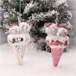 Набор украшений Ice Cream 17 см, 2 шт, пластик, цвет розовый ЛЬДИНКА 212529