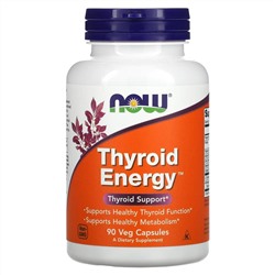 Now Foods, Thyroid Energy, 90 растительных капсул