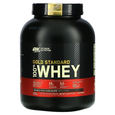 Оптимум Нутришэн, Gold Standard, 100% Whey, двойной шоколад, 2,27 кг (5 фунтов)