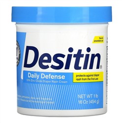 Desitin, крем для устранения опрелостей, ежедневная защита, 453 г (16 унций)