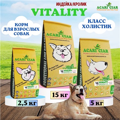 КОРМ VITALITY TURKEY/RABBIT ДЛЯ СОБАК