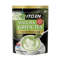 ITOEN Зеленый чай Матча MATCHA GREEN TEA SWEET POWDER Порошковый Для холодных и горячих напитков, кулинарии, косметологии, 500 гр. пакет с zip-замком