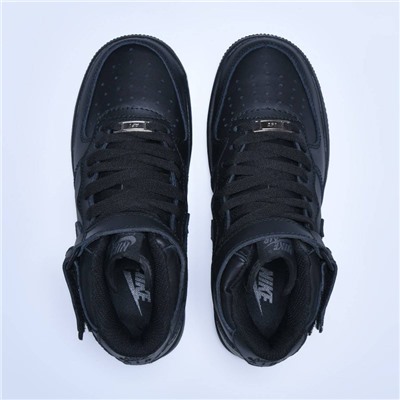 Кроссовки N*ikе Air Force 1 Mid '07 Black Leather арт 5001-2