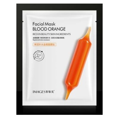 55%IMAGES, Антивозрастная,тканевая маска для лица, с экстрактом красного апельсина , 25 гр.